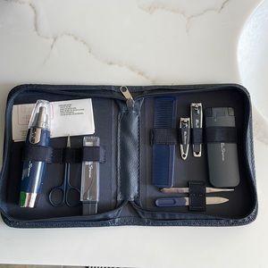 Travel trim and manicure kit for men